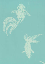 画像をギャラリービューアに読み込む, 金魚模様 水 (kingyomoyo)ふすま紙