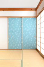 画像をギャラリービューアに読み込む, 金魚模様 水 (kingyomoyo)ふすま紙