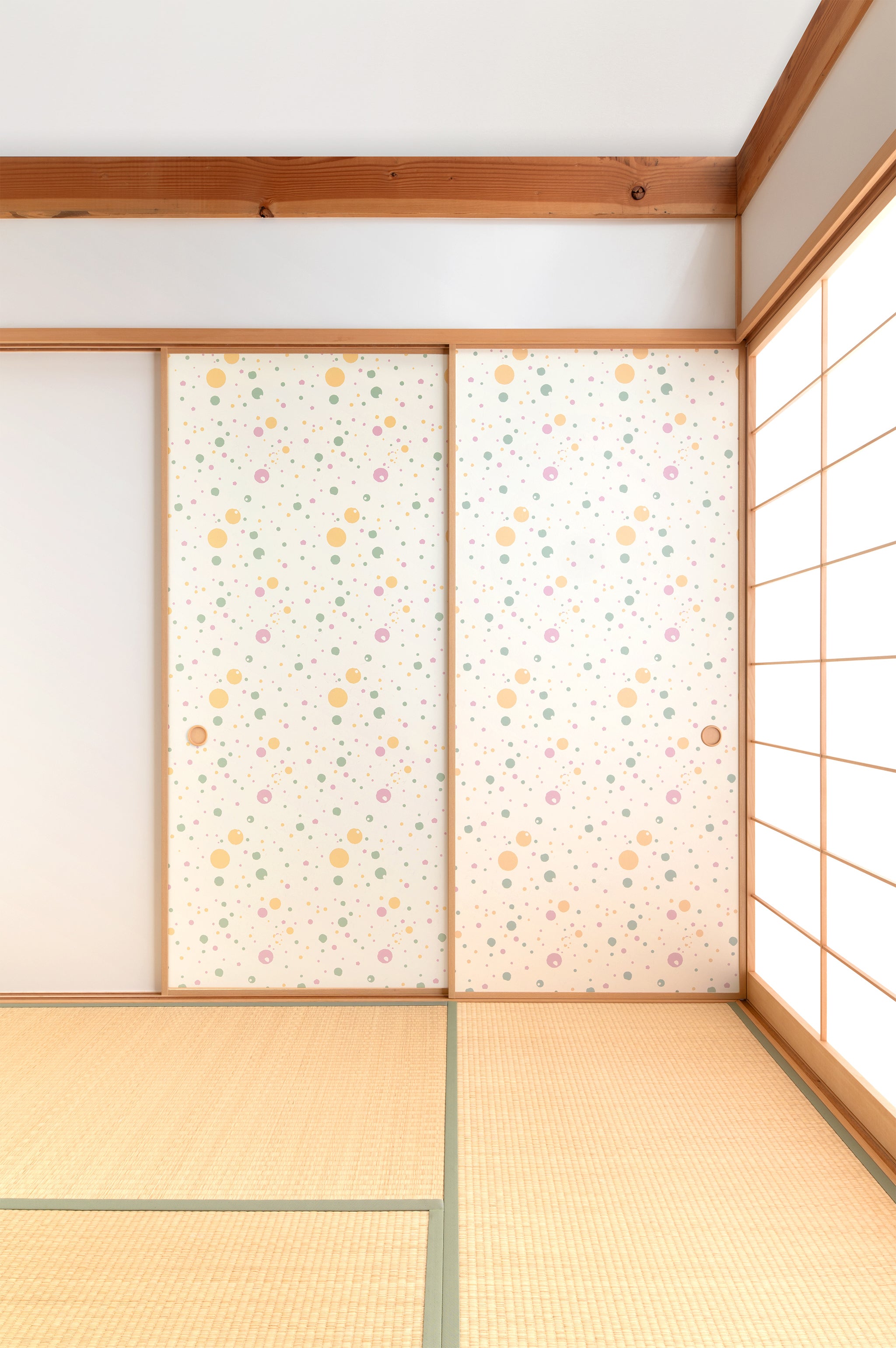 ふすまリメイクシート 四季あられ｜貼るだけ和モダンリメイク waccara