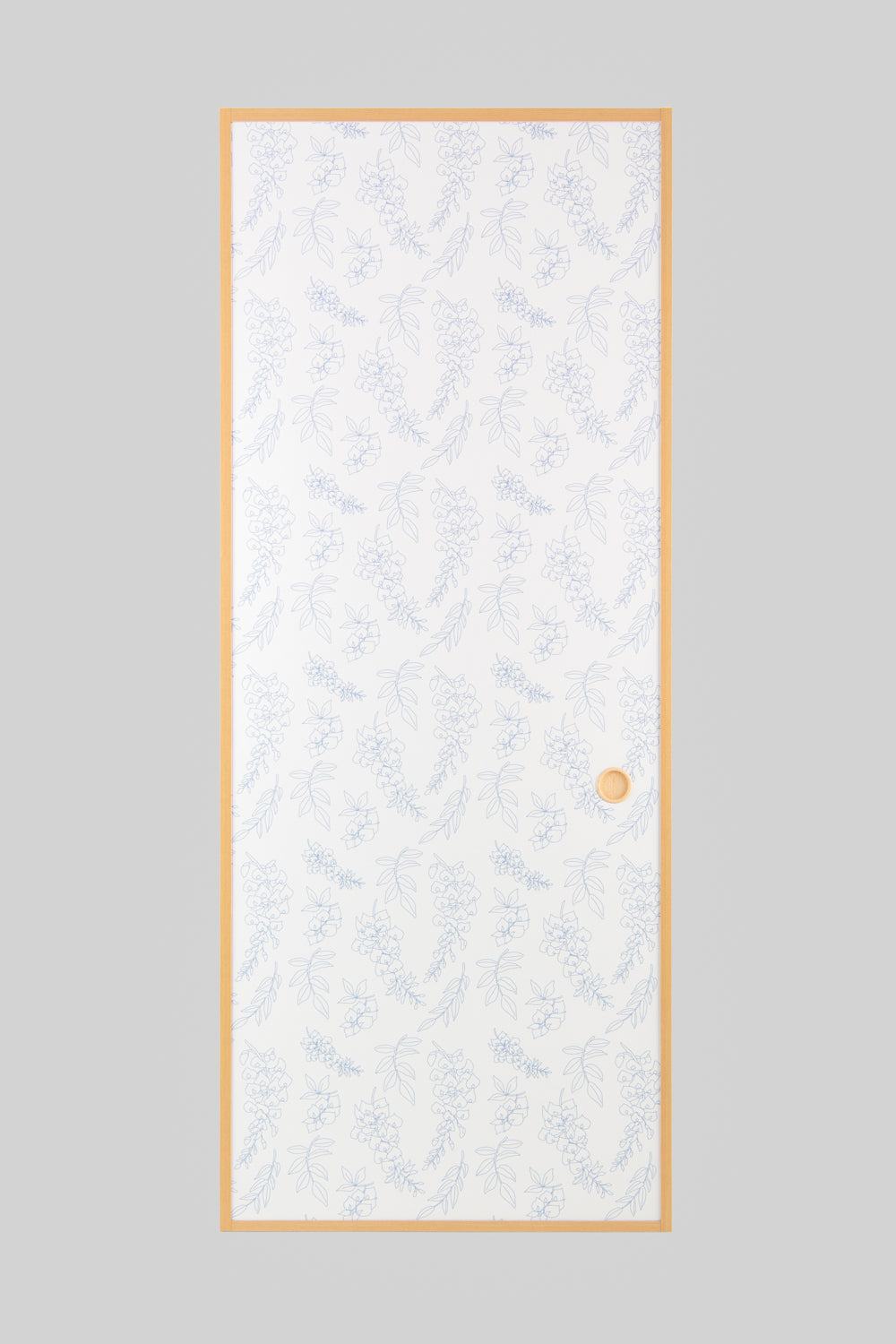 みんぶ– ★分解済★ 白い 花模様 藤模様（fuji moyo） ふすま紙 – waccara