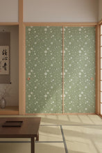 画像をギャラリービューアに読み込む, 簡単に貼れる 四季あられ柄抹茶 ふすまリメイクシートを使った和室の施工写真