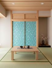 画像をギャラリービューアに読み込む, 簡単に貼り替えできる 金魚柄ふすまリメイクシート 和室施工イメージ