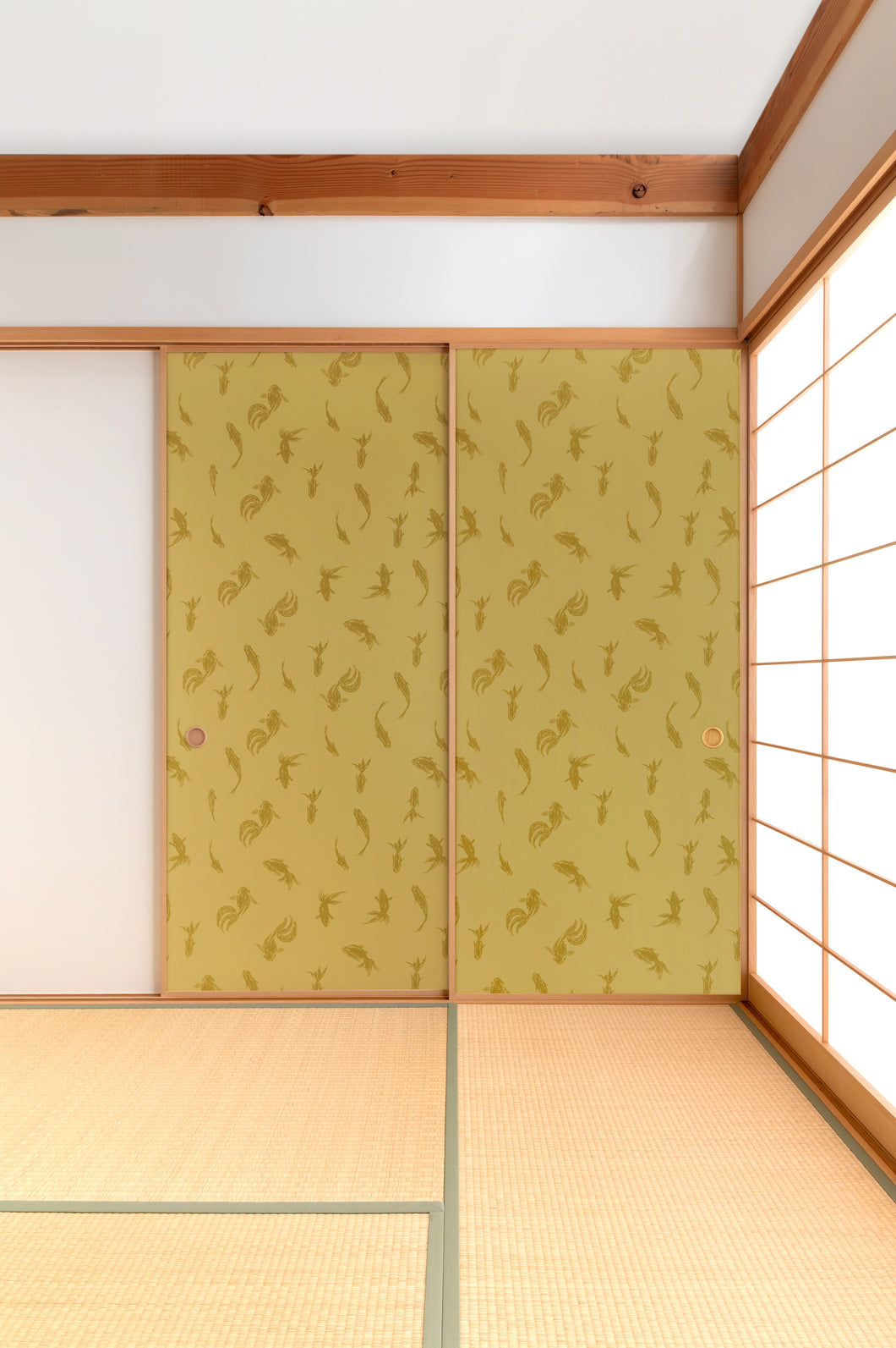 金魚模様 金 (kingyomoyo)  ふすまリメイクシート