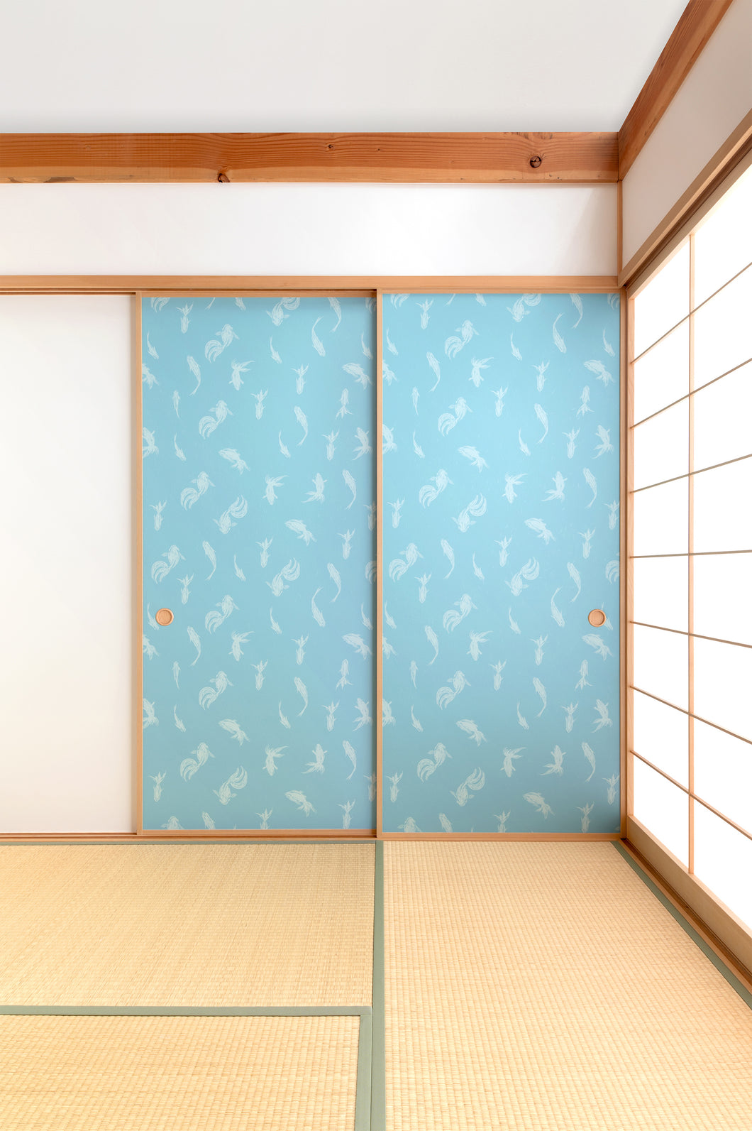 金魚模様 水 (kingyomoyo)  ふすまリメイクシート