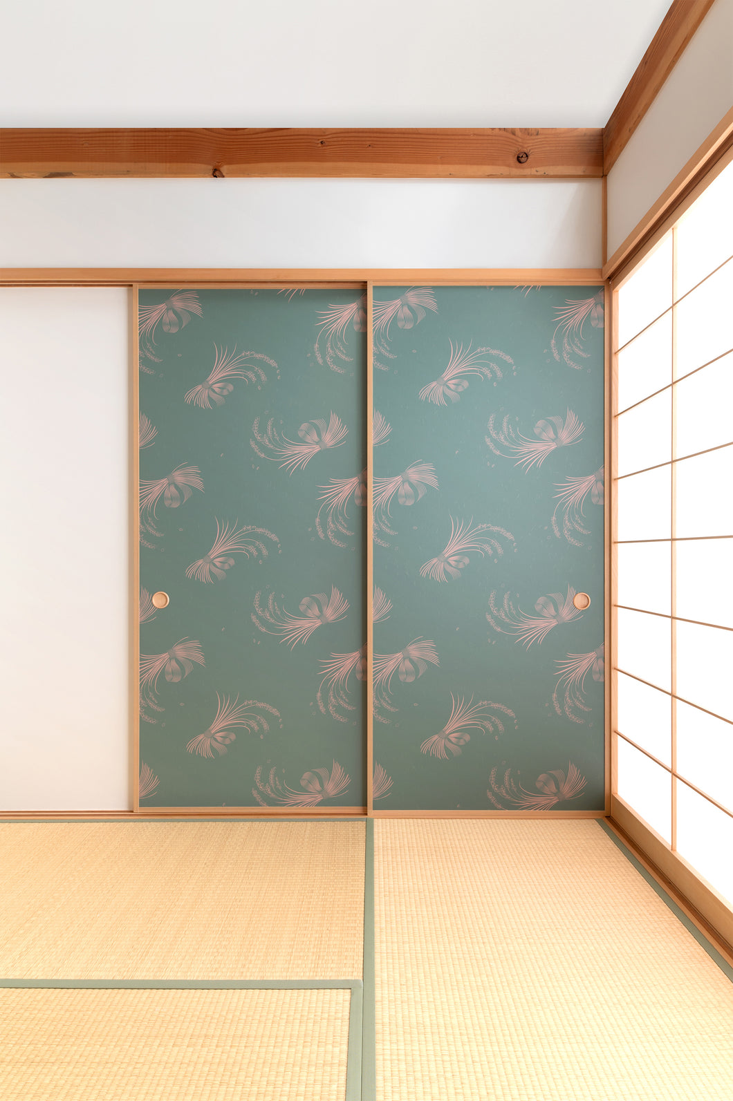 稲穂そよぐ 緑 (inaho soyogu)  ふすまリメイクシート