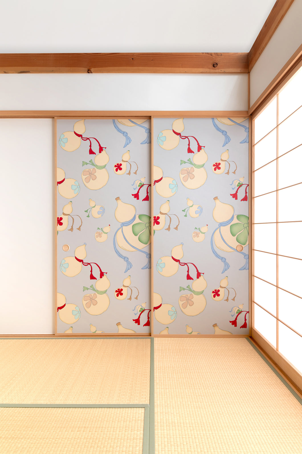 多福の花 白鼠 (tafukunohana) ふすまリメイクシート