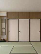 画像をギャラリービューアに読み込む, 簡単に貼り替えできる 工字繋ぎ柄ふすまリメイクシート 和室施工イメージ
