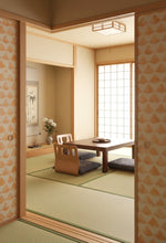 画像をギャラリービューアに読み込む, 簡単に貼れる 波うろこ柄ふすまリメイクシートを使った和室の施工写真
