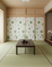 画像をギャラリービューアに読み込む, 引き手 緑（hikite） ふすま紙
