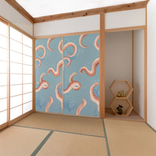 画像をギャラリービューアに読み込む, 八重渦 水浅葱 (yaeuzu) ふすま紙
